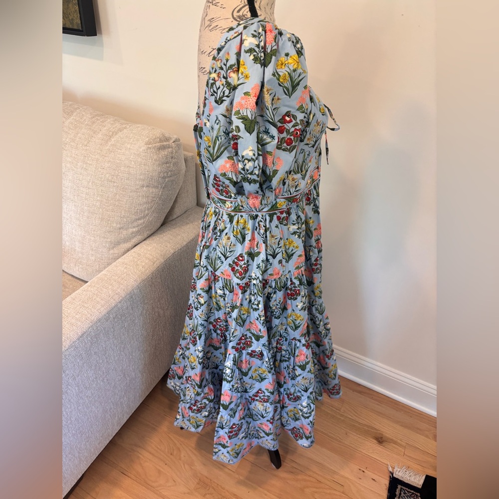 Agua by Agua Bendita Palmera Magdalena Dia Midi Dress size large - Picture 5 of 9